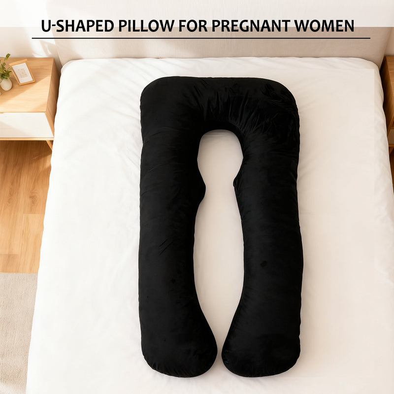 Small U-Shaped Maternity Pillow - Black