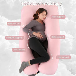Small U-Shaped Maternity Pillow - Pink