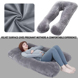 Small U-Shaped Maternity Pillow - Grey