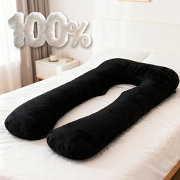 Small U-Shaped Maternity Pillow - Black