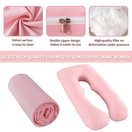 Small U-Shaped Maternity Pillow - Pink