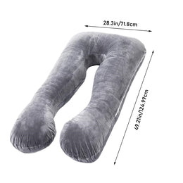 Small U-Shaped Maternity Pillow - Grey