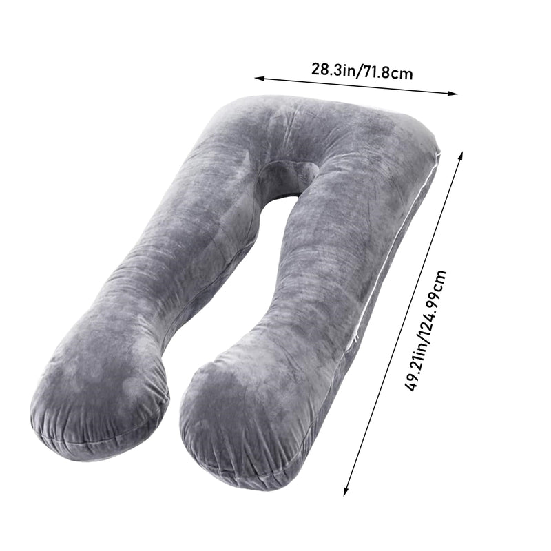 Small U-Shaped Maternity Pillow - Grey