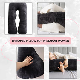 Small U-Shaped Maternity Pillow - Black
