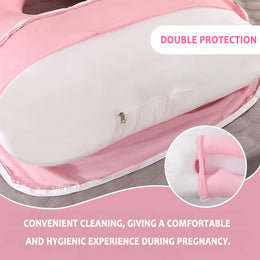 Small U-Shaped Maternity Pillow - Pink