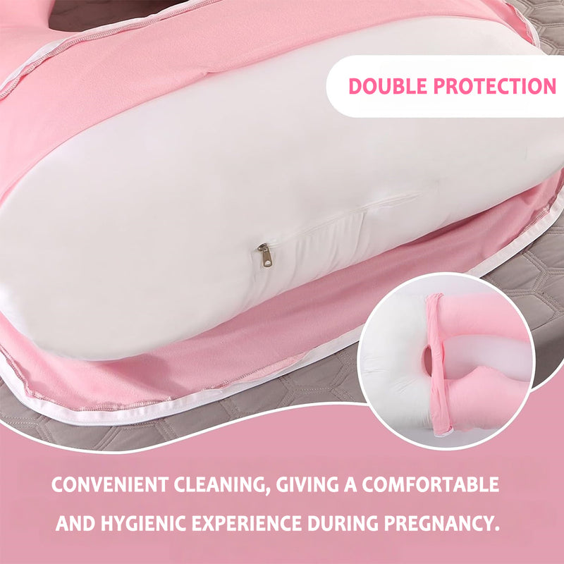 Small U-Shaped Maternity Pillow - Pink
