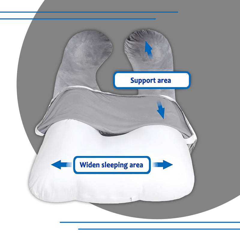 Small U-Shaped Maternity Pillow - Grey