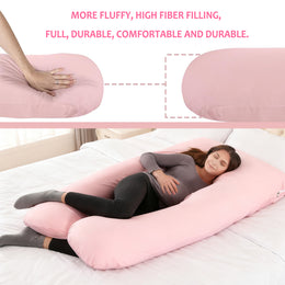 Small U-Shaped Maternity Pillow - Pink