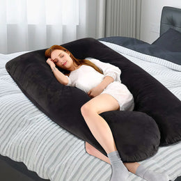 Small U-Shaped Maternity Pillow - Black