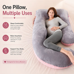 J Pillow - Pink & Grey