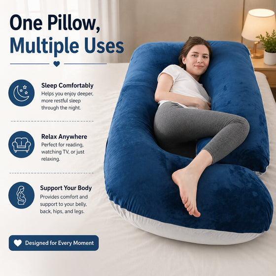 J Pillow - Blue & Grey
