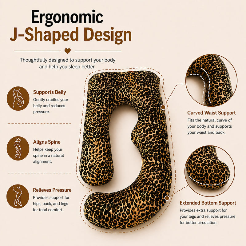 J Pillow - Leopard Print