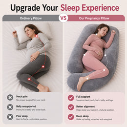 J-Shaped Maternity Pillow (Grey)